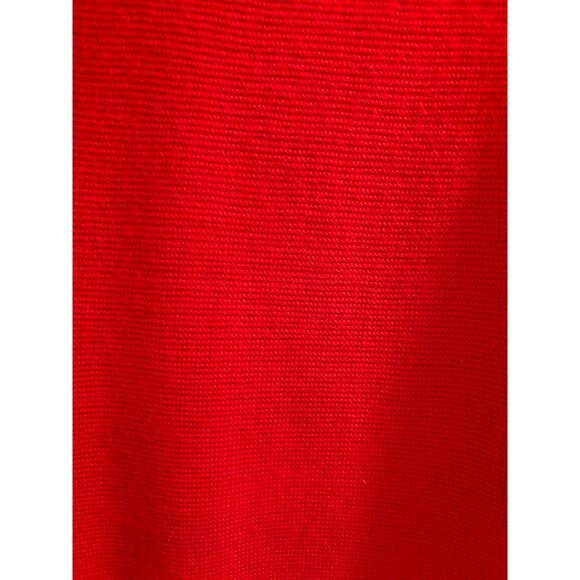 Jonathan Logan Red Knit Vintage Dress Mockneck A-Line Christmas FLAWED - Picture 4 of 8